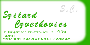 szilard czvetkovics business card